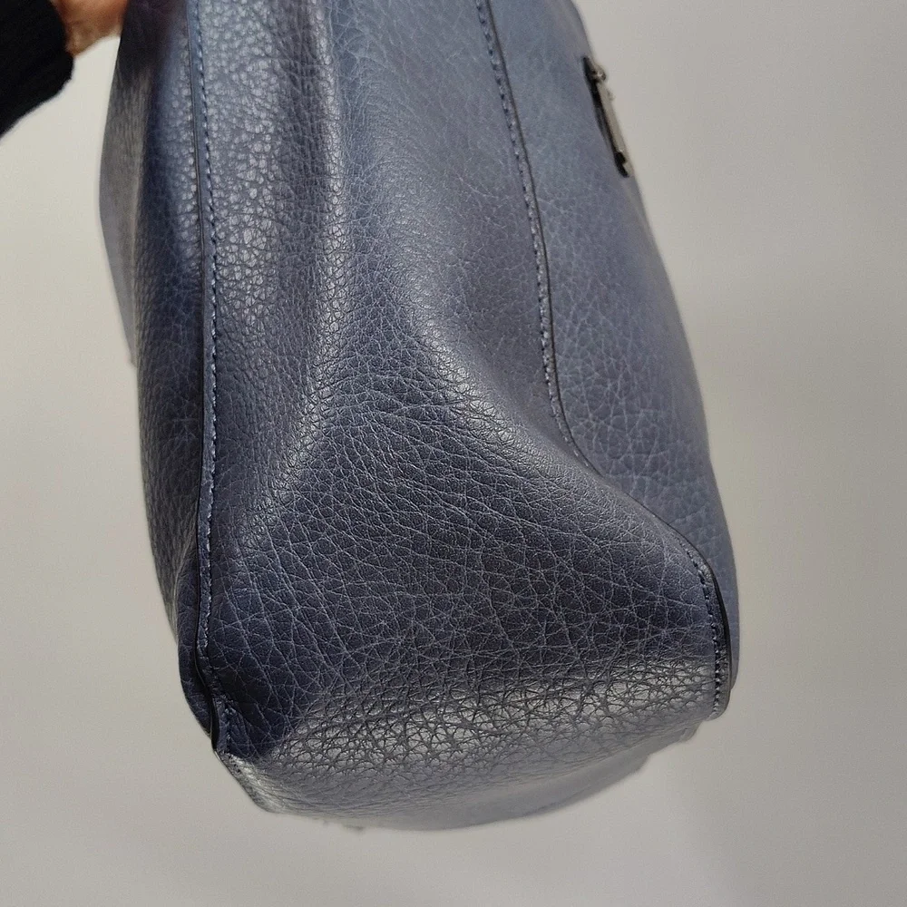Montana West Hobo Bag Jean Blue Vegan Leather Metal Stud Accents NWOT